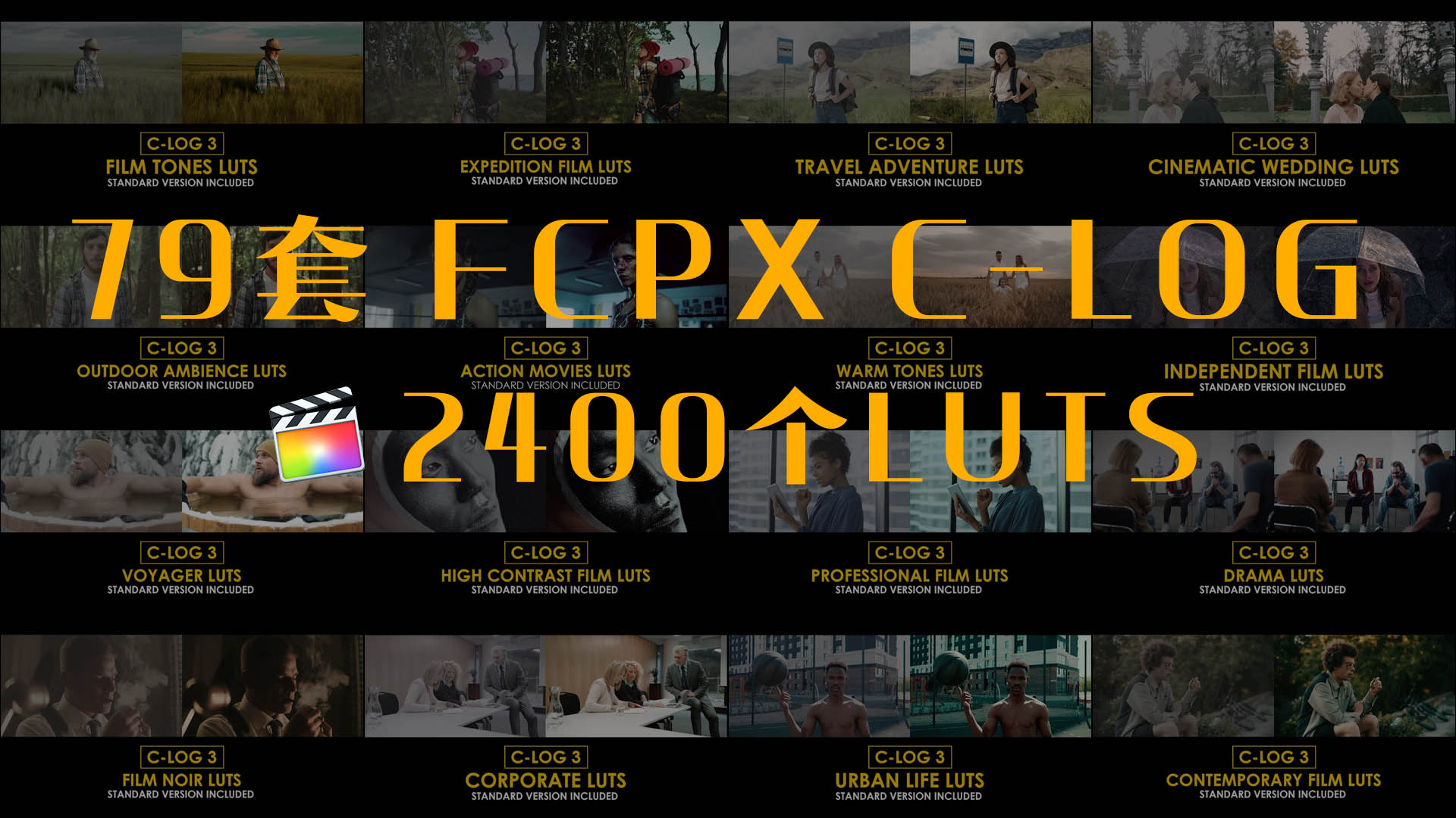 FCPX调色 - 77套 佳能 Canon C-log-FCPX-luts-PACK-250227002